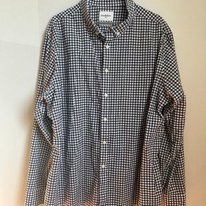 Goodfellow and Co Black and White checkered long sleeve shirt size XXL